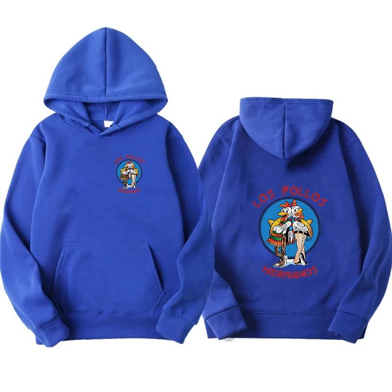Breaking Bad Hoodie, Los Pollos Hermanos Chicken Brothers Print Tracksuit, Unisex Fashion Autumn/Winter Fleece Oversized Sweatshirt