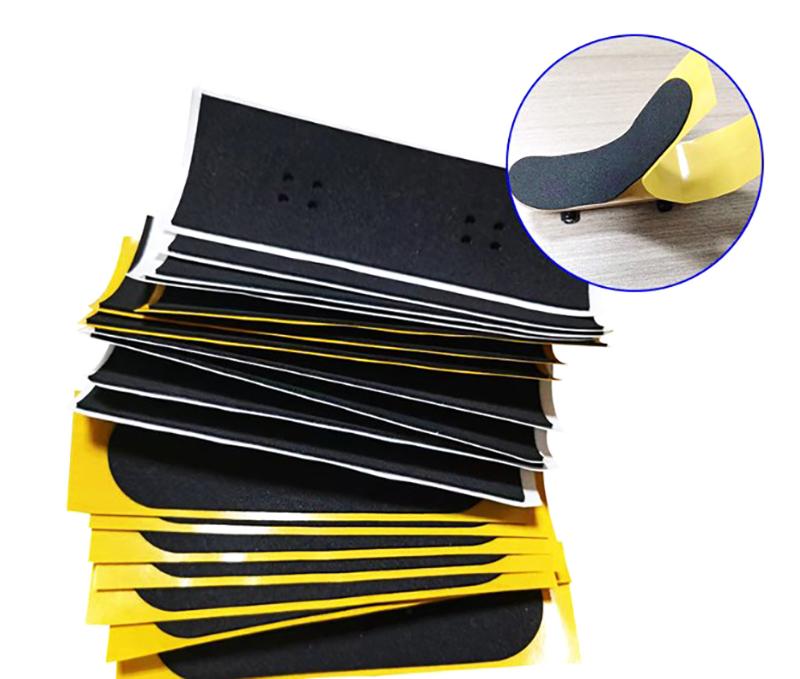Fingerboard Foam Grip Tapes For Finger Skateboard Anti-Slip Wooden Fingerboard Deck Adhesive Tape Stickers Grip Tapes Black Mat