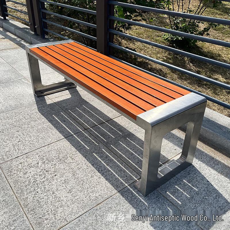 WEZHO Stainless Steel Outdoor Park Bench