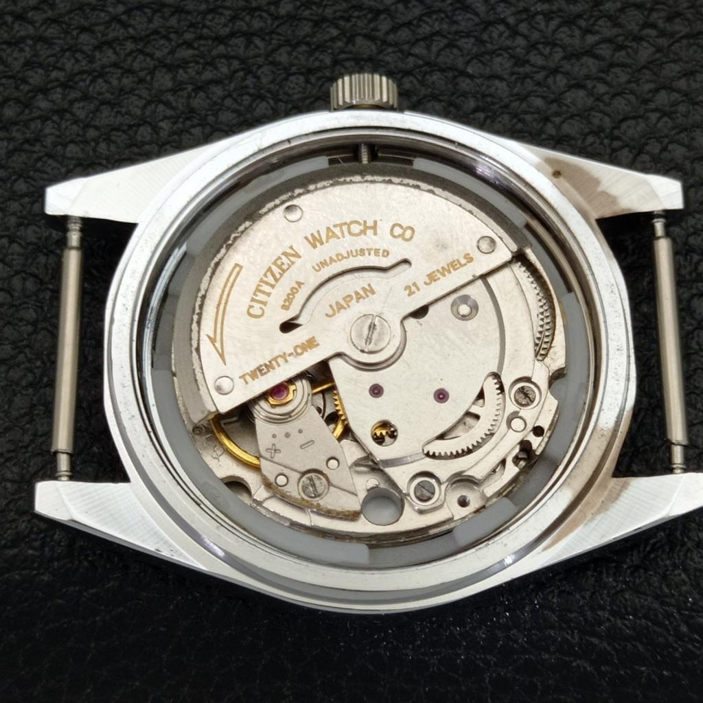 REFURBISHED CITIZEN AUTOMATIC 8200 JAPAN MENS DAY&DATE BLUE DIAL WATCH a432565-2 R112-a432565