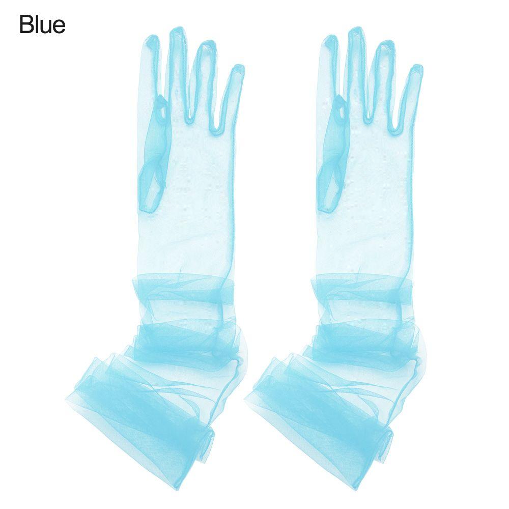 Ультратонкие вечерние перчатки из тюля для выпускного бала, свадебные митенки для платья, перчатки для вечеринки