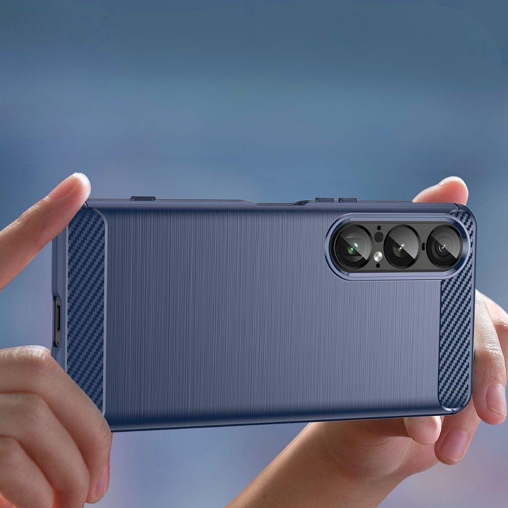 Для Sony Xperia 1VII VI V IV III II Чехол Углеволокно Ударопрочный Силиконовый Чехол-накладка для Xperial 1 VII Чехол для телефона