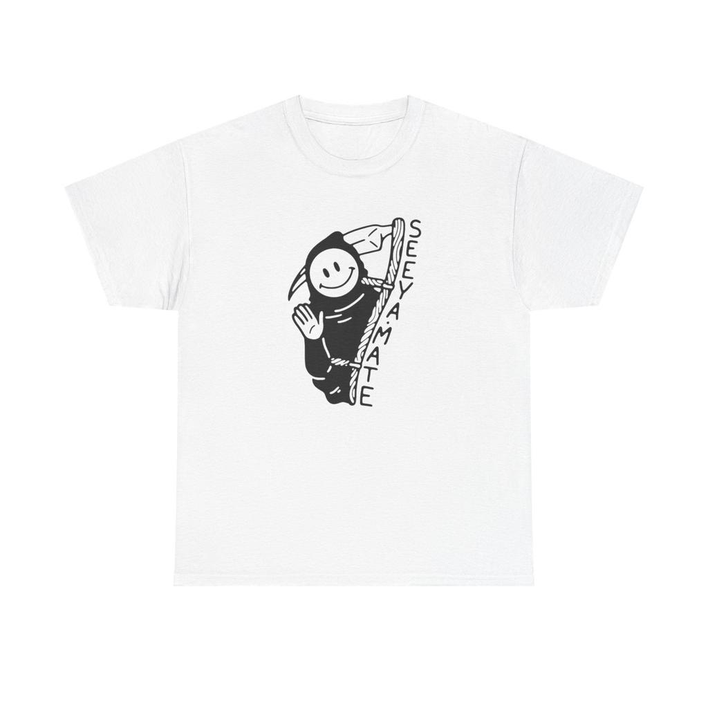 See Ya Mate Grim Reaper Funny Graphic T Shirt Mens Womens Tees Top Unisex Heavy Cotton Tee Gift New