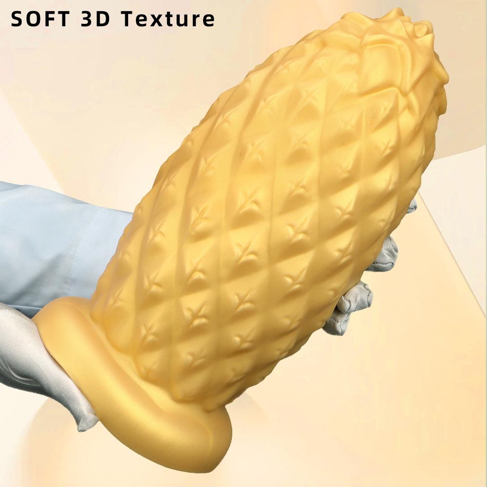 Золотой силиконовый гигантский дилдо, очень большой анальный фиксатор, принадлежности для фистинга, секс-игрушка для геев, большой член, реалистичный пенис, БДСМ, ремень на член