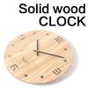 Pastoral Solid Wood Clock Creative Wall Clock Living Room Simple Modern Clock Home Round Personality Bedroom Mute