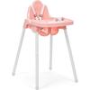 Розовый стульчик для кормления с игрушками для маленьких детей, стул для кормления, высокое качество, детские стульчики с ковриком для кормления