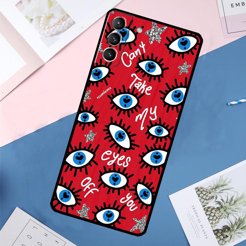 Чехол со принтом Синий Глаз Удачи и Сглаза для Samsung Galaxy S25 Ultra S24 S23 S22 S21 Ultra S9 S10 Plus S23 FE S25 FE Задняя крышка