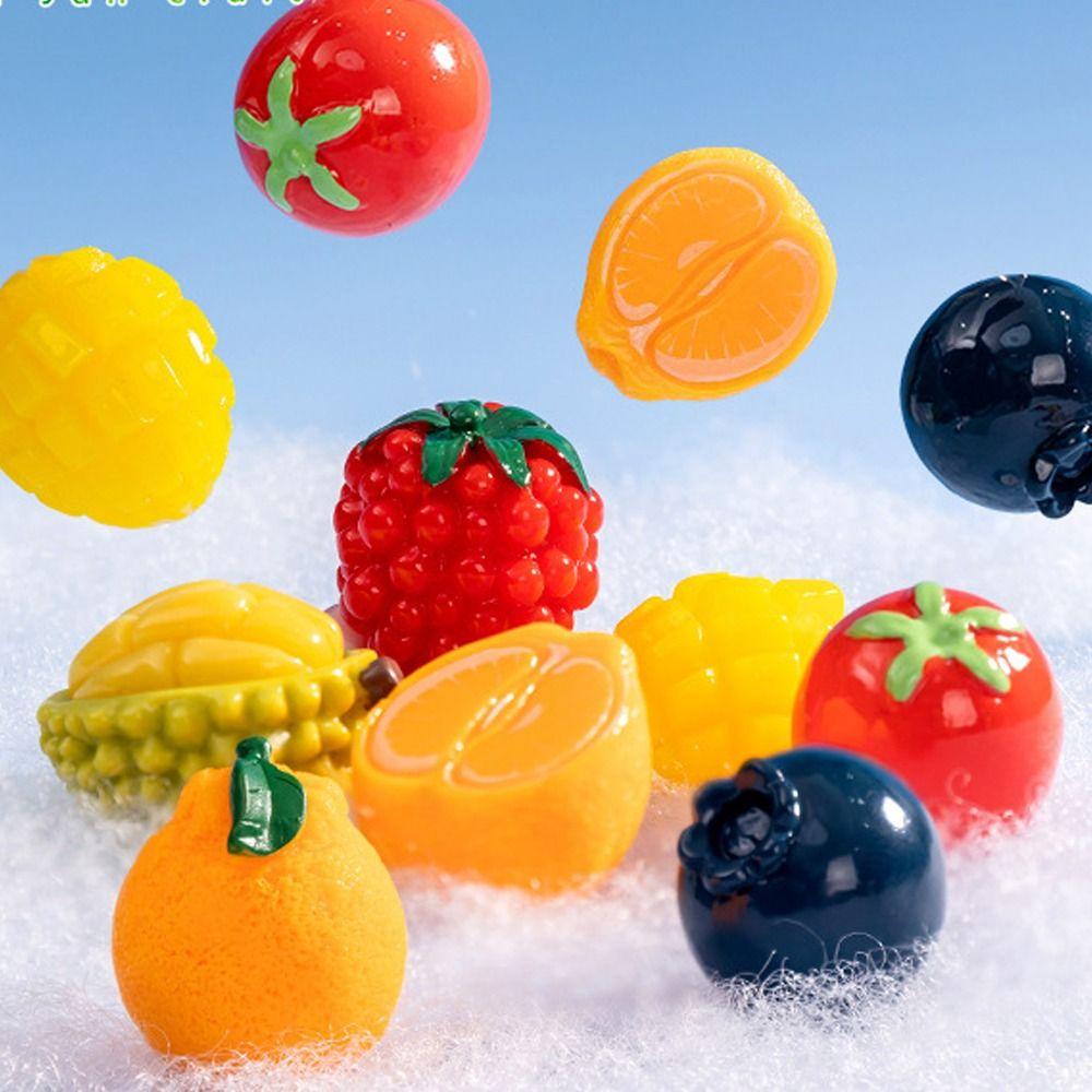 Cute Simulation Fruit Figurines 3D Mini Fruit Figurines Miniatures Handicrafts DIY Decorations Fake Fruits Window Display