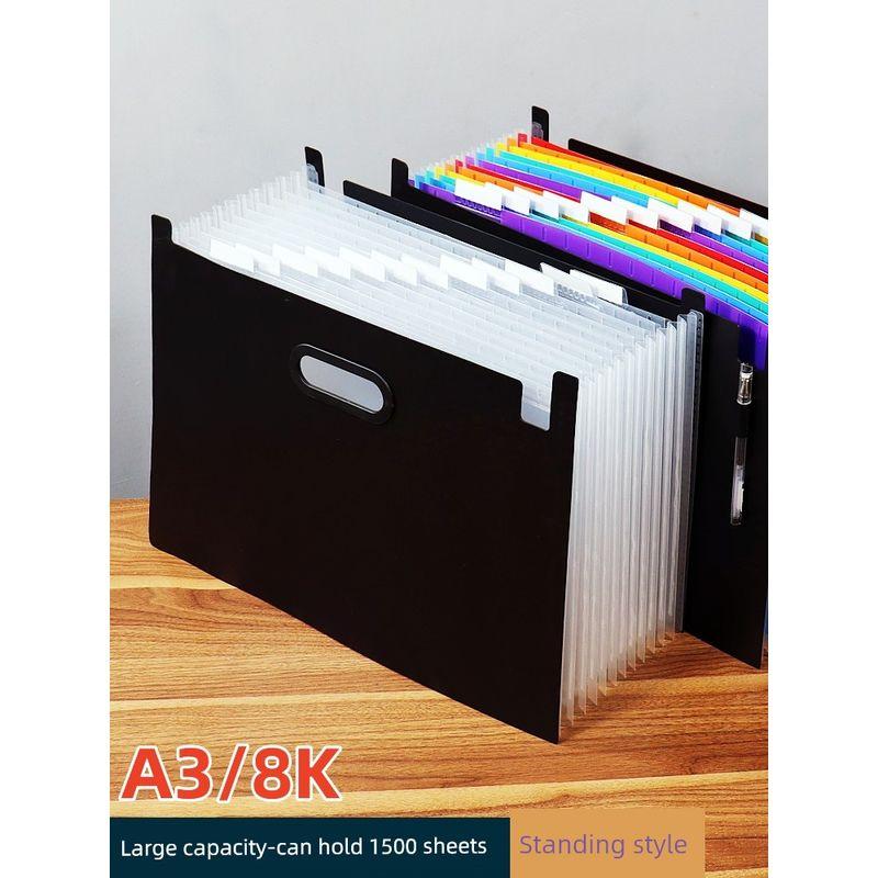 A3 File Holder Satchel Folder Vertical Student Art Works Favorites Poster 8K Manuscript Folder Large Capacity