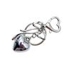 Elegant Alloy Love Heart Bowknot Charm Women's Accessory Bag Pendant Handbag Decorative Ornament Keyring for Ladies