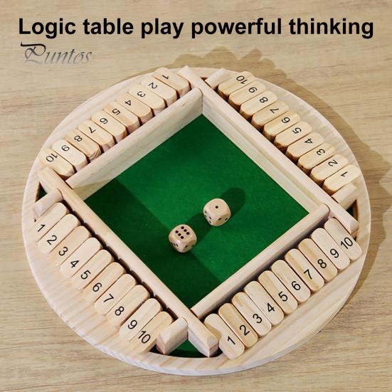 Закройте коробку настольная игра 4-сторонняя образовательная математическая игра с числами в кубиках стратегическая игра 4 игрока дети взрослые семейная вечеринка интерактивная деревянная Закрыть коробку