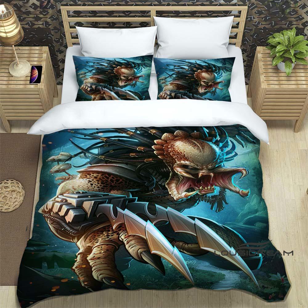 This bedding set features a print inspired by the movie "The Predator." It's an exquisite set including a duvet cover and pillow