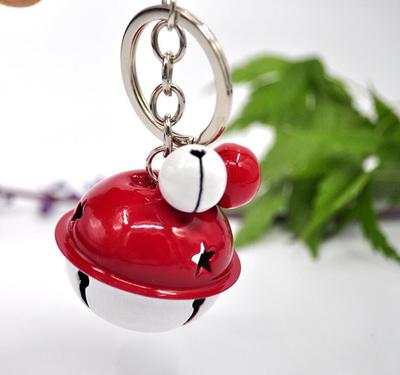 Мода Двухцветный Металлический Колокольчик Брелок Вечеринка DIY Подарок Аксессуар Брелок Милый Колокольчик Кольцо для Ключей от Машины Подвеска для Сумки Ювелирное Изделие