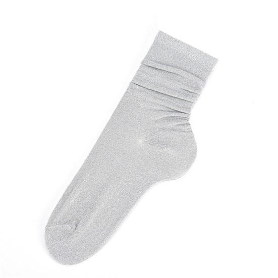 Модные женские блестящие носки, осенне-зимние однотонные повседневные носки, подарок