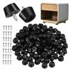 120Pcs Small PVC Rubber Feet with Screws Round Furniture Foot Pads Bumpers