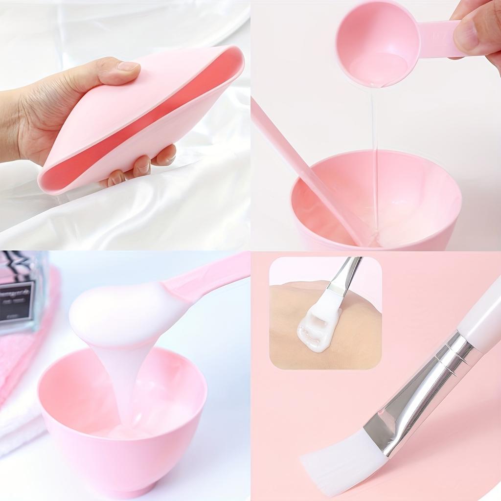 Косметический набор, набор туалетных принадлежностей, большой вместительный набор туалетных принадлежностей, ручной массажер для лица, фланелевая повязка на голову с бантом для ухода за кожей, в комплект входит полный набор для изготовления маски