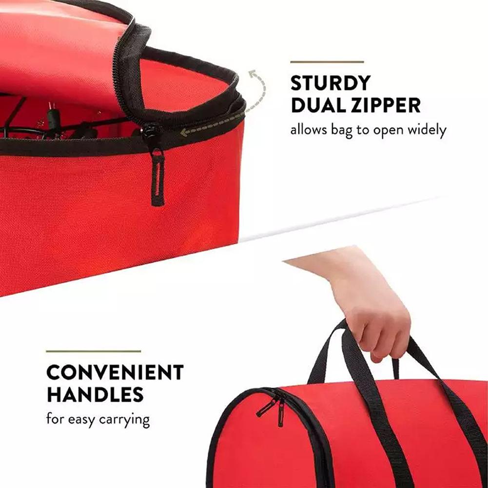 Сумка для хранения рождественского венка На молнии Большая защитная сумка Сезонные товары