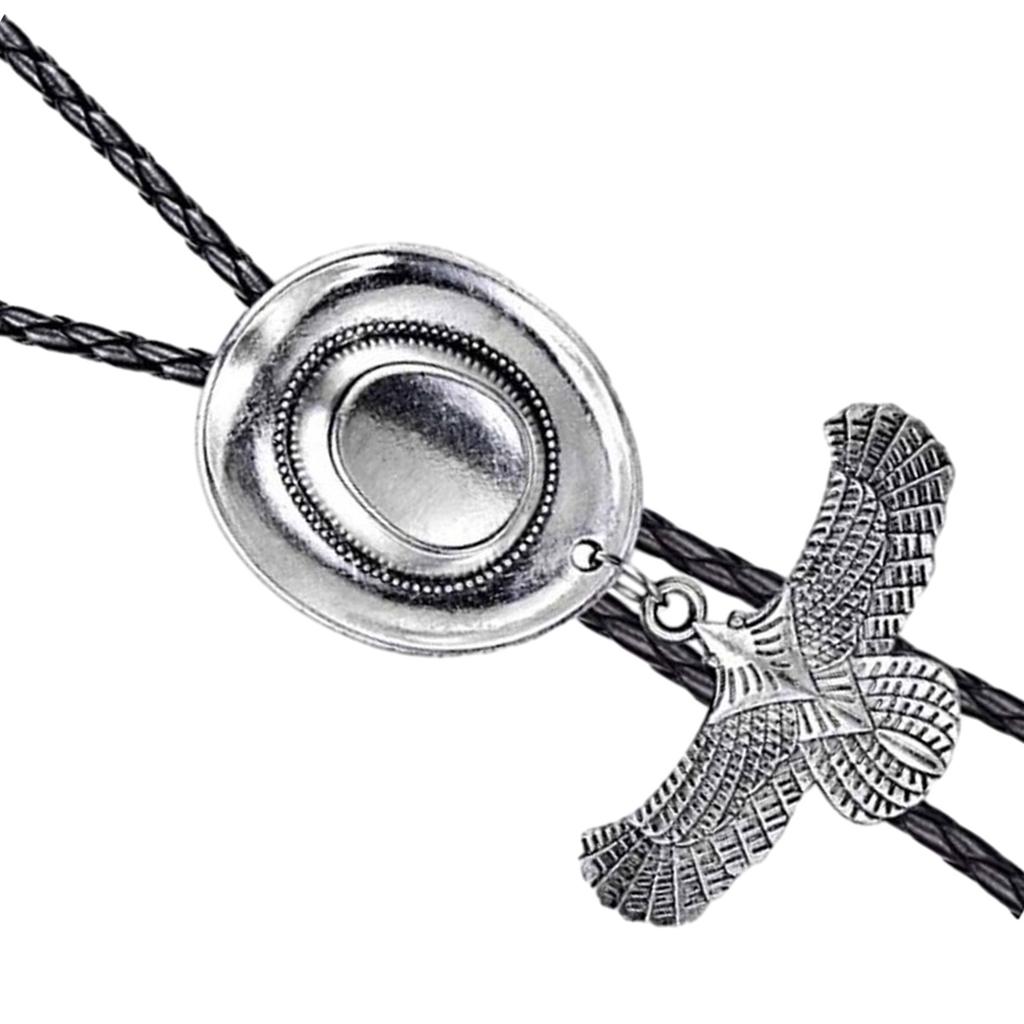 Винтажный западный ковбойский галстук-боло Ковбойская шляпа Галстук Панк Ожерелье Аксессуар для костюма Американский галстук-бола Западный