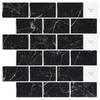 Subway Tile 10 pcs Black Marble 30 x 30 cm