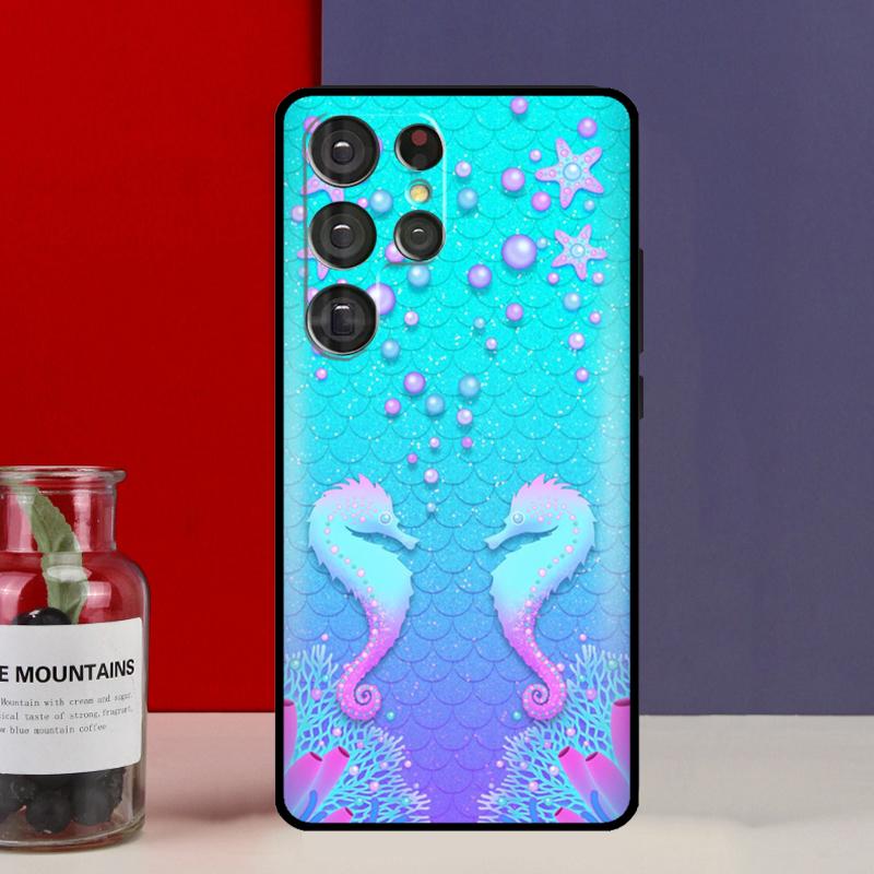 Чехол-фунда с узором из морских звезд и морских коньков для Samsung Galaxy S25 Ultra S9 S10 S20 S21 S22 Plus S23 Ultra S24 FE