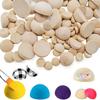 12/15/20/25/30/35/40mm Wood Balls Beads Unfinished Half Wooden Beads for DIY Paint Woodworking