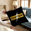 Warning Icon Danger Pillow Case Ultra Soft Skin Friendly Fabric Cloud Like Comfort  Concealed Zipper