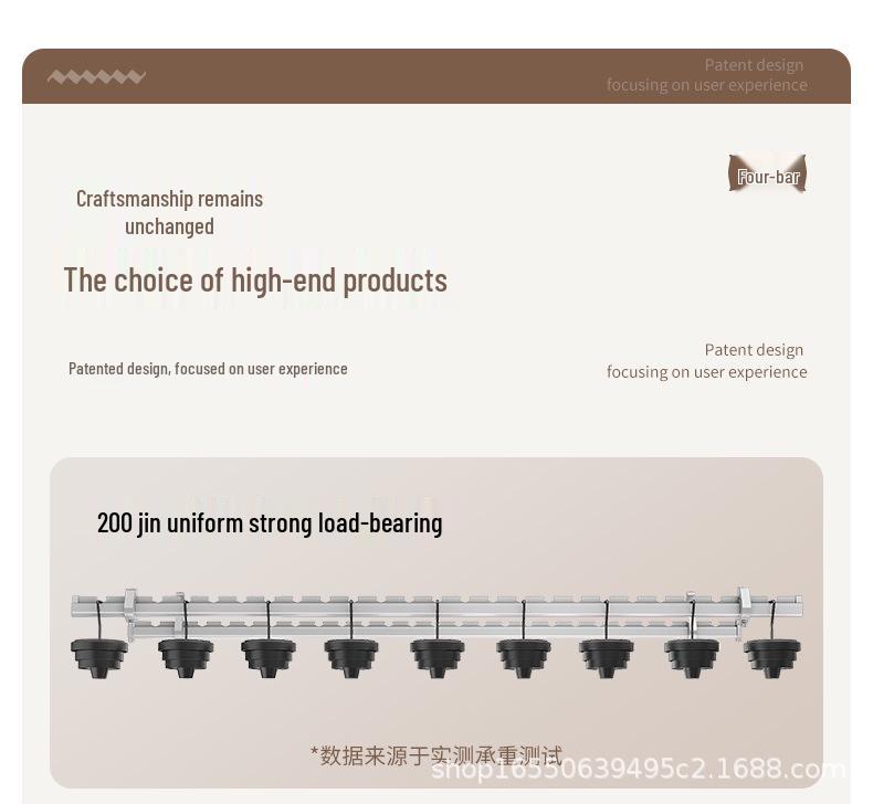 Manual Hand-Crank Double Rod Clothes Drying Rack for Balcony