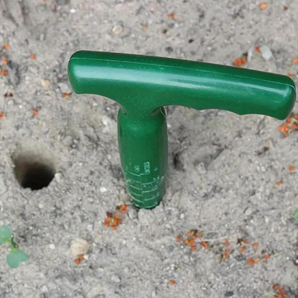 Manual Seedling Transplanting Tool Adjustable Hole Puncher with Scale Convenient Simple Home Garden Planting Sowing Machine Seed Disseminators