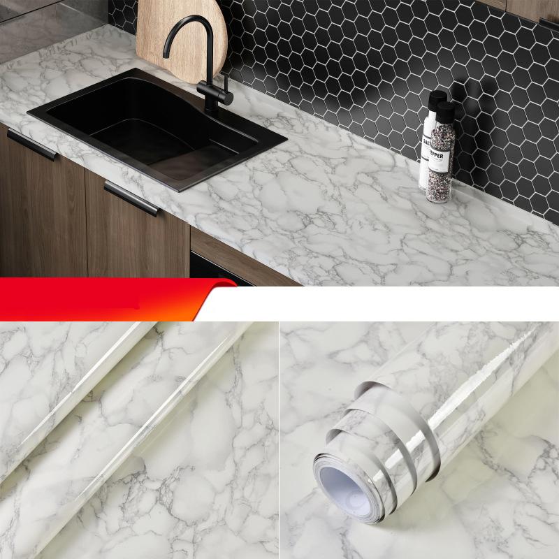 Водонепроницаемая контактная бумага для кухни, декоративная пленка, домашний декор, ширина 40 см, мраморные самоклеящиеся обои, виниловые наклейки на стену