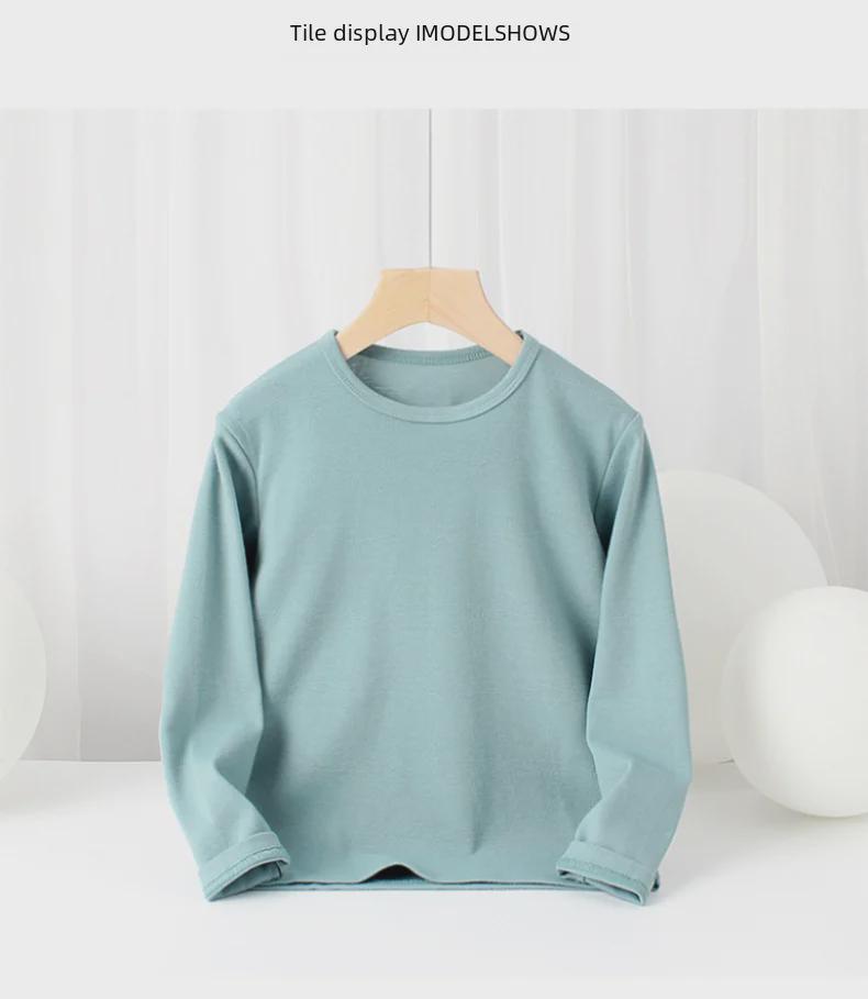 Kids' Spring & Autumn Korean-Style Cotton Long-Sleeve T-Shirts