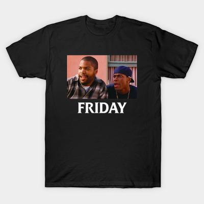 Asian Size Men Print T-shirt Friday Movie Smokey Big Worm Humor Funny No-Cut Heat Transfer Print Cotton Tshirt