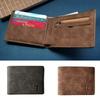 Винтажный мужской кошелек, однотонный, набор карт, милый, короткий, домашний кошелек