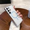Прозрачный Жесткий Пластик Ультратонкий Для Magsafe Чехол для Samsung Galaxy S25 S24 Plus Ultra S24FE Кристальный Ударопрочный Магнитный Чехол