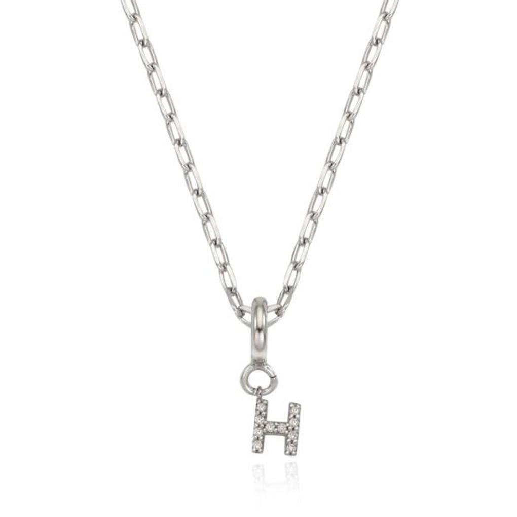 My Initial Silver Drop Necklace (H)_OTN222811QWW