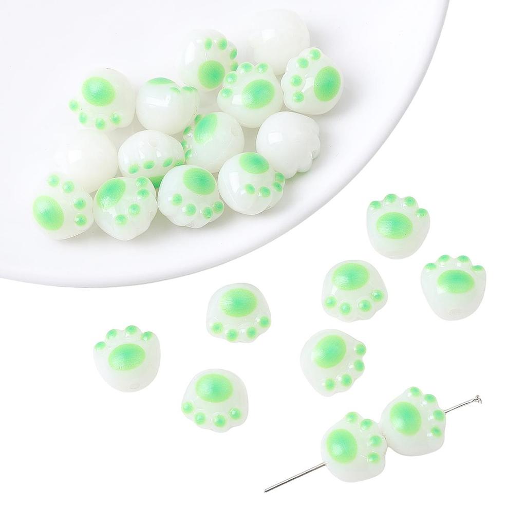 10 шт./пакет акриловые бусины в виде кошачьей лапы для изготовления ювелирных изделий DIY браслет серьги очарование украшения