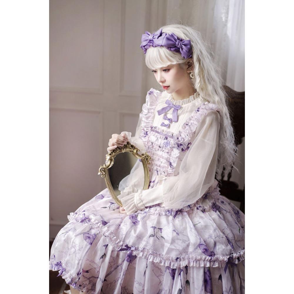 Платье Firefly Flower OP Light Lolita Daily Lolita Vintage Dress - комплект из двух предметов для девочек Soft Girl Fake