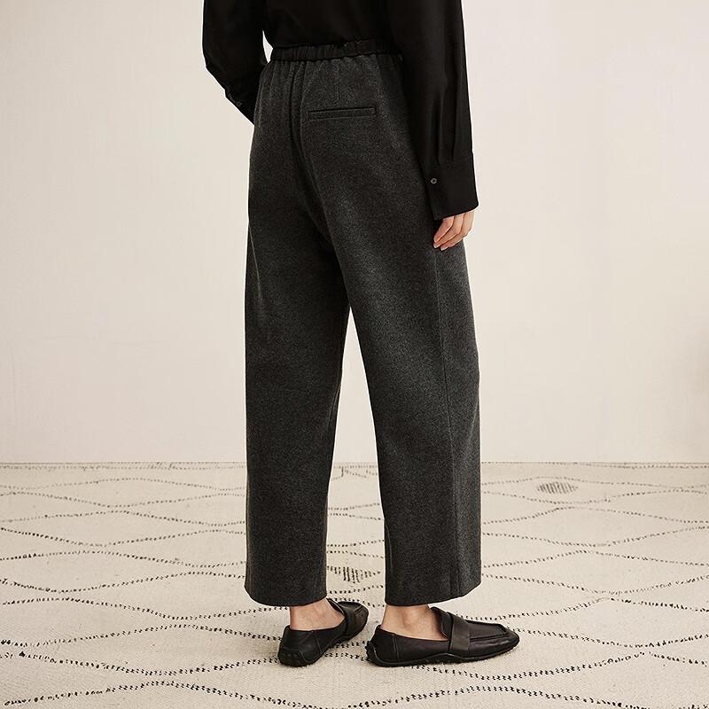 LESS 2025 Winter Merino Wool Casual Straight-Leg Pants