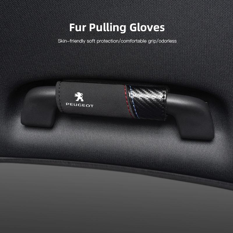 2Pcs Suede Handgrip Protect Casing Car Interior Accessories For Peugeot 208 3008 308 2008 207 107 5008 406 407 307 206 301 4008