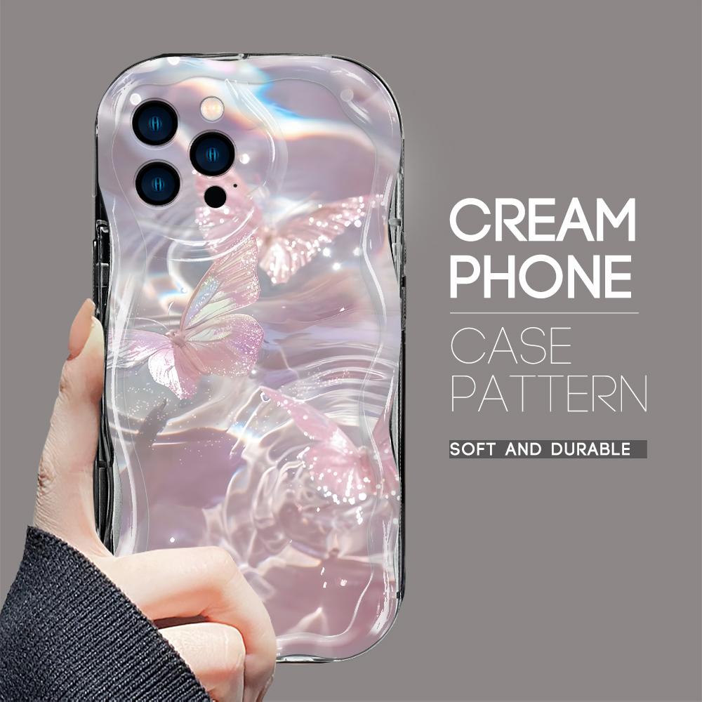 Для iPhone 17 15 14 13 11ProMax Samsung S24Ultra S23 S21Plus Redmi Note11 Note13Pro Модная Девушка Кремовая Текстура Мягкий Силикон Полная Защита Объектива Чехол