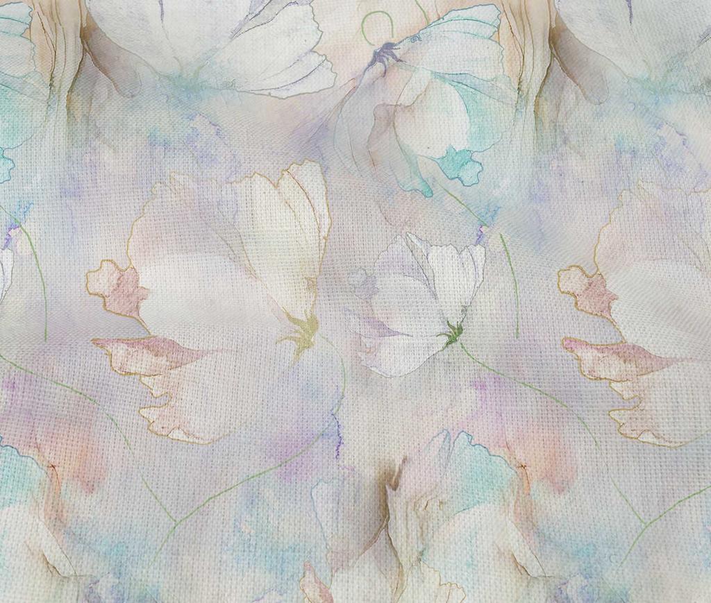 oneOone Хлопчатобумажная гибкая светло-розовая ткань, цветочный швейный материал, ткань с принтом в ярдах, 40 дюймов