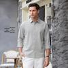 Мужская рубашка POLOMEISDO однотонная с длинным рукавом в стиле business casual