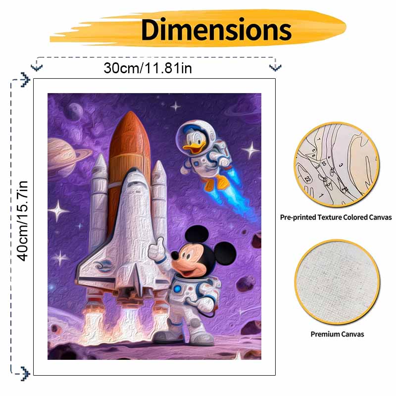 Disney Космическое Приключение Масляная Живопись Цифровая Живопись Художественный Набор Закрашивание Картины Домашний Декор