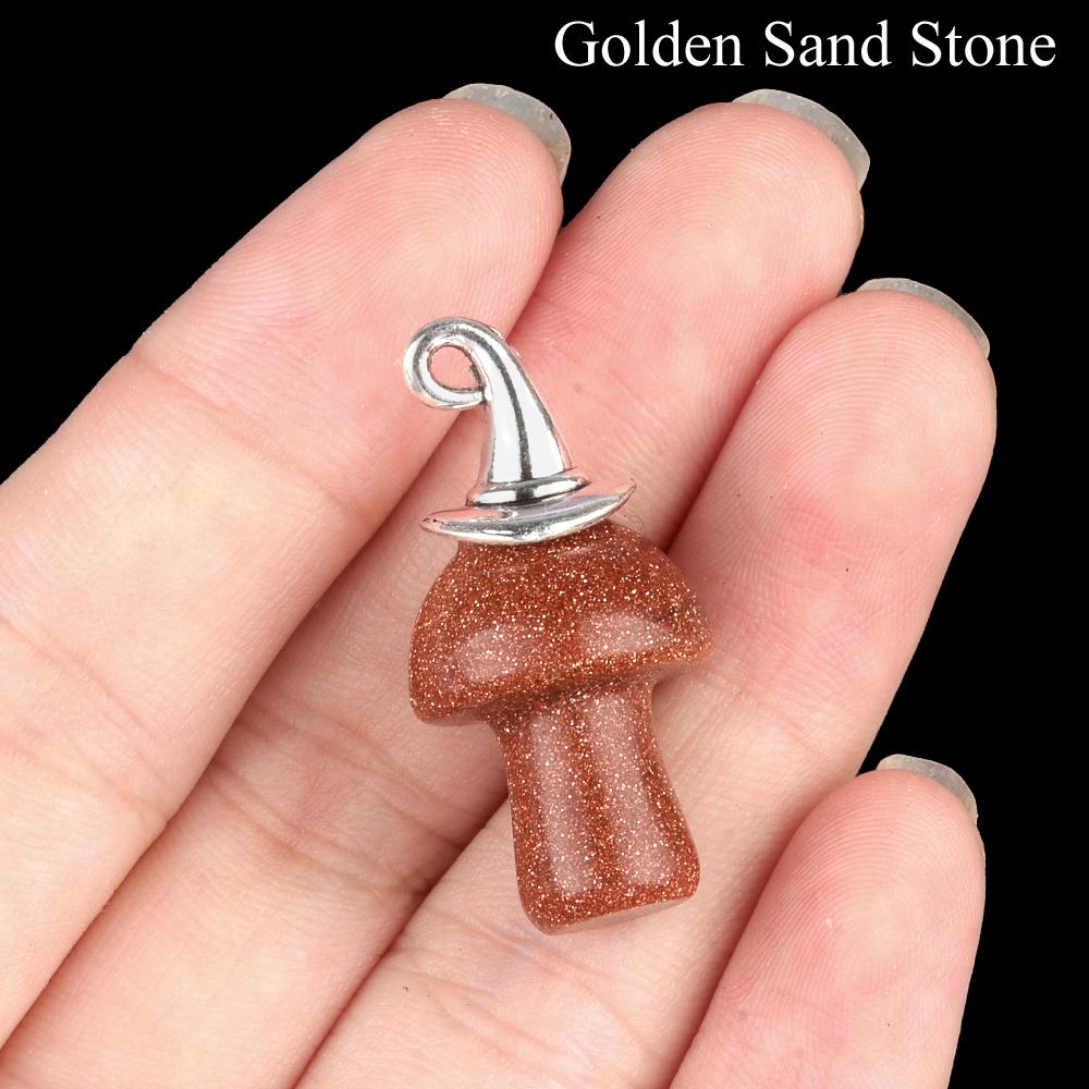 Хэллоуин Ведьмы Шляпа Натуральный Хрустальный Камень Гриб Подвеска Богемные Драгоценные Камни Подвески для Ожерелья Женщины Мужчины Изготовление Ювелирных Изделий Снова в Школу Ремесло