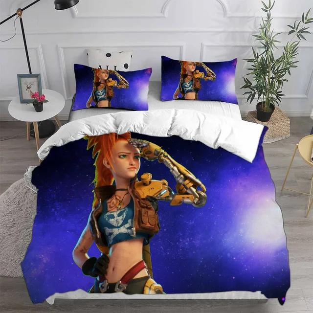 Комплект постельного белья Jinx Arcane с 3D-печатью, наволочка, пододеяльник, двуспальная кровать, двуспальная кровать, двуспальная кровать, двуспальная кровать, постельное белье для взрослых и детей, пододеяльник