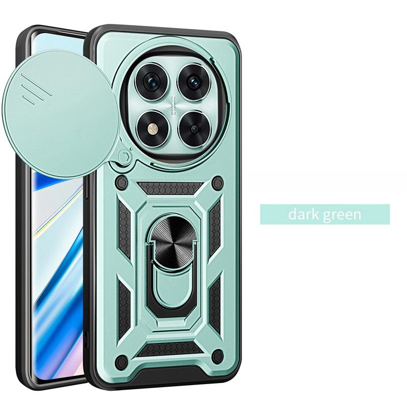 Funda For Redmi Note 14 Pro 5G Case Противоударный бронированный чехол со слайдером для Redmy Note14 Note14pro Plus 5G Ring Stand Cases