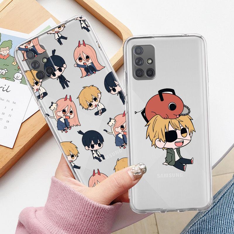 Мягкий чехол для Samsung Galaxy A52 A12 A51 A32 A21s A22 A71 A31 A41 A53 A13 A02s A11 A72 A33 Прозрачный чехол для телефона Chainsaw Man Power