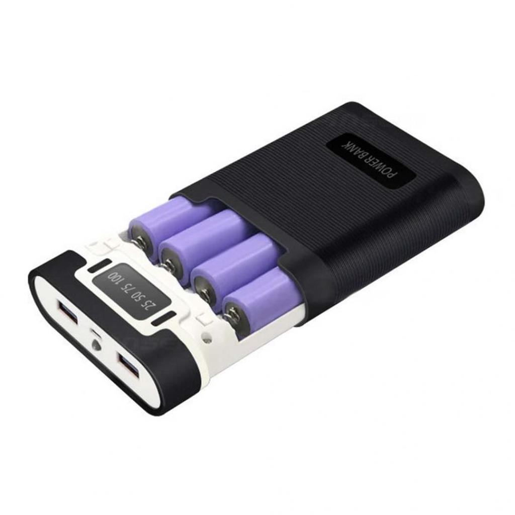 Портативный 4-слотовый ЖК-дисплей DIY Power Bank Case Box 18650 Держатель зарядного устройства