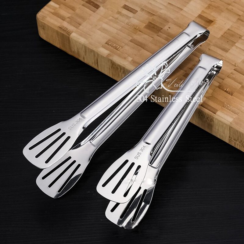304 Stainless Steel Clip Cold Leather Food Clip Thickened and Anti-Scald Special Steak Tong for Barbecue and Baking