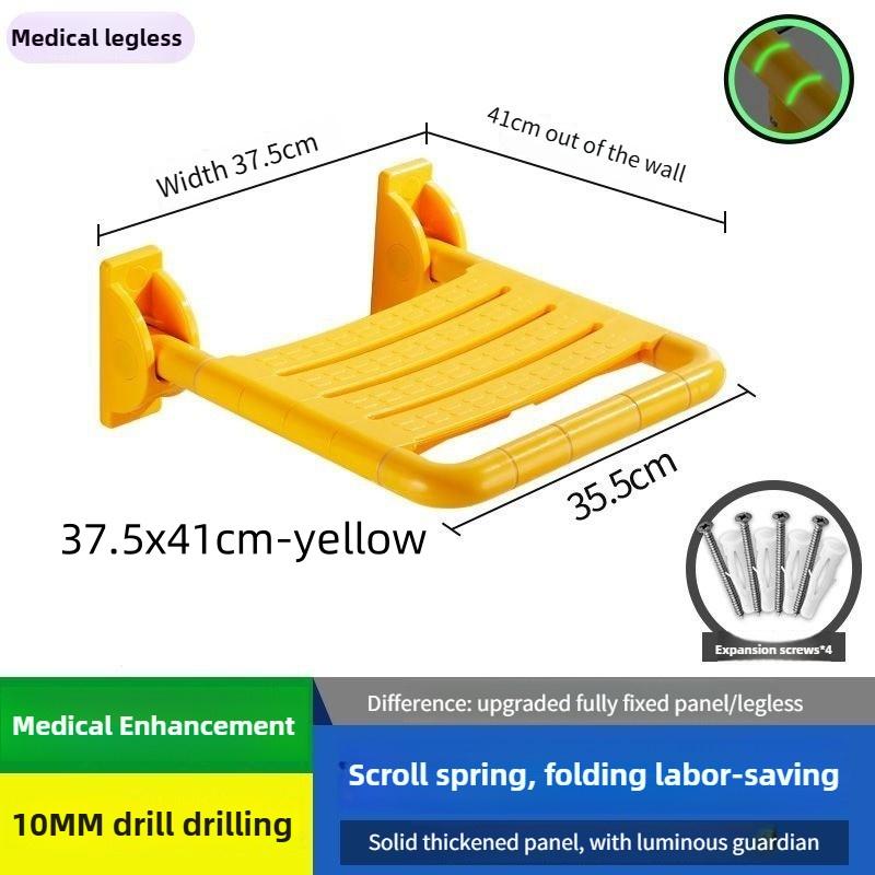 Bathroom Stainless Steel Folding Seat Toilet Handrail Anti Slip Elderly Safety Wall Stool Handicapped Armrest Bath Chair