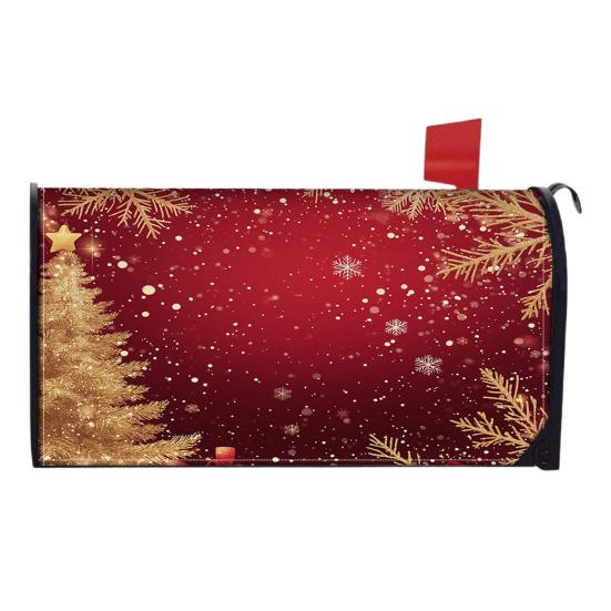Зимний магнитный чехол для почтового ящика стандартного размера 18 x 21 дюйм Обёртки для почтового ящика с надписью «Счастливого Рождества»